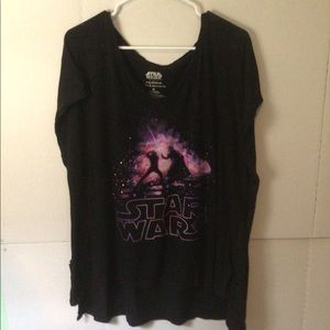Women’s Star Wars shirt.  Black tee size 2x